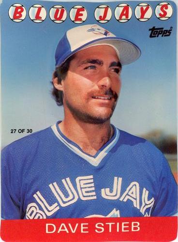 1986 Topps 3-D Baseball Stars #27 Dave Stieb Front