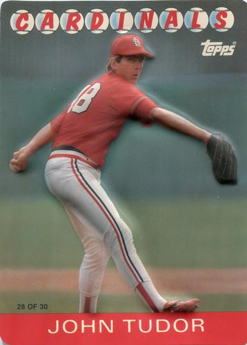 1986 Topps 3-D Baseball Stars #28 John Tudor Front