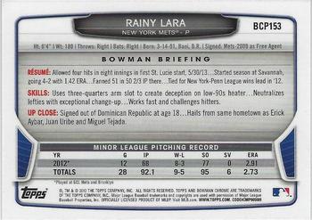 2013 Bowman Chrome - Prospects #BCP153 Rainy Lara Back