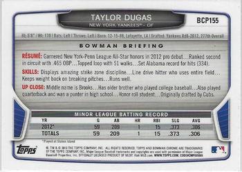 2013 Bowman Chrome - Prospects #BCP155 Taylor Dugas Back