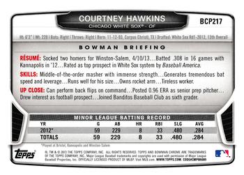 2013 Bowman Chrome - Prospects #BCP217 Courtney Hawkins Back
