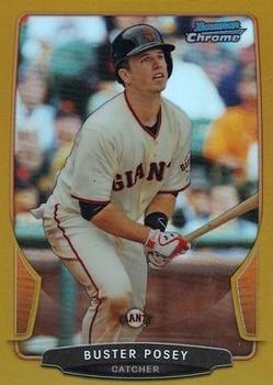 2013 Bowman Chrome - Gold Refractors #72 Buster Posey Front