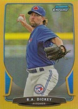 2013 Bowman Chrome - Gold Refractors #156 R.A. Dickey Front