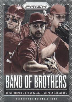 2013 Panini Prizm - Band of Brothers #BB25 Bryce Harper / Gio Gonzalez / Stephen Strasburg Front