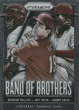 2013 Panini Prizm - Band of Brothers #BB26 Brandon Phillips / Joey Votto / Johnny Cueto Front