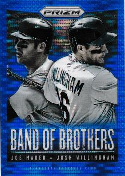 2013 Panini Prizm - Band of Brothers Prizms Blue Pulsar #BB16 Joe Mauer / Josh Willingham Front