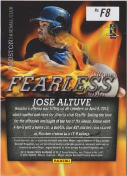 2013 Panini Prizm - Fearless #F8 Jose Altuve Back