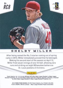 2013 Panini Prizm - Rookie Challengers #RC8 Shelby Miller Back