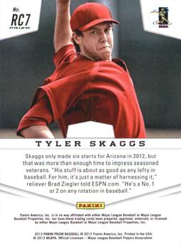 2013 Panini Prizm - Rookie Challengers Prizms #RC7 Tyler Skaggs Back