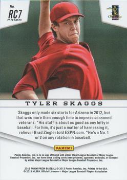 2013 Panini Prizm - Rookie Challengers Prizms Red #RC7 Tyler Skaggs Back