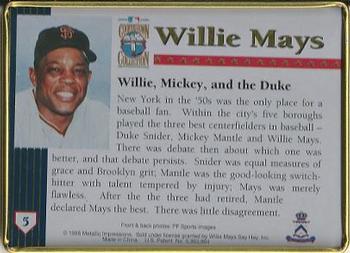 1995 Metallic Impressions Willie Mays #5 Willie Mays Back