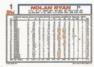 1992 Topps Micro - Micro Gold #1 Nolan Ryan Back