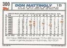 1992 Topps Micro - Micro Gold #300 Don Mattingly Back