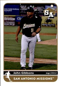 2012 Grandstand San Antonio Missions #1 John Gibbons Front
