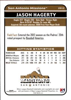 2012 Grandstand San Antonio Missions #13 Jason Hagerty Back