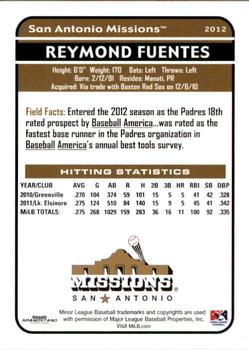 2012 Grandstand San Antonio Missions #18 Reymond Fuentes Back