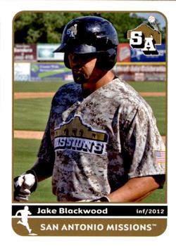 2012 Grandstand San Antonio Missions #27 Jake Blackwood Front