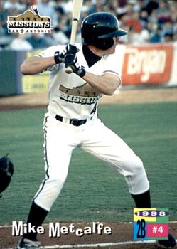 1998 Grandstand San Antonio Missions #9 Mike Metcalfe Front