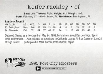 1995 Multi-Ad Port City Roosters #NNO Keifer Rackley Back