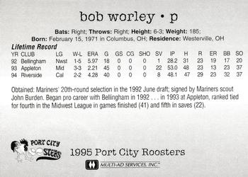 1995 Multi-Ad Port City Roosters #NNO Bob Worley Back