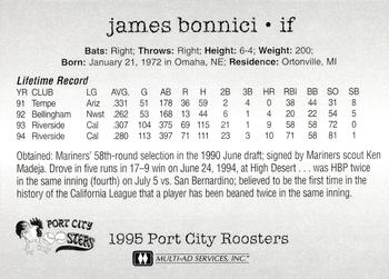 1995 Multi-Ad Port City Roosters #NNO Jim Bonnici Back