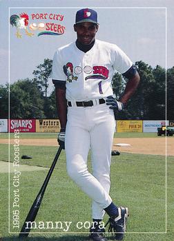 1995 Multi-Ad Port City Roosters #NNO Manny Cora Front