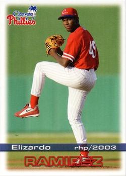 2003 Grandstand Clearwater Phillies #NNO Elizardo Ramirez Front