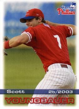 2003 Grandstand Clearwater Phillies #NNO Scott Youngbauer Front
