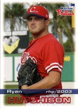2003 Grandstand Clearwater Phillies #NNO Ryan Hutchison Front