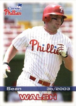 2003 Grandstand Clearwater Phillies #NNO Sean Walsh Front