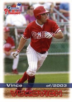 2003 Grandstand Clearwater Phillies #NNO Vince Vukovich Front