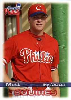 2003 Grandstand Clearwater Phillies #NNO Matt Squires Front