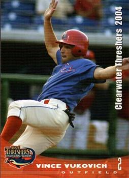 2004 Grandstand Clearwater Threshers #NNO Vince Vukovich Front