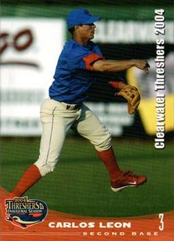 2004 Grandstand Clearwater Threshers #NNO Carlos Leon Front