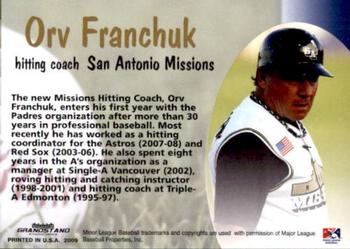 2009 Grandstand San Antonio Missions #NNO Orv Franchuk Back