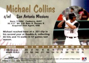 2009 Grandstand San Antonio Missions #NNO Michael Collins Back