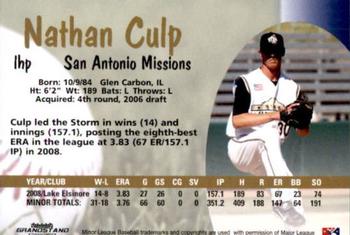 2009 Grandstand San Antonio Missions #NNO Nathan Culp Back