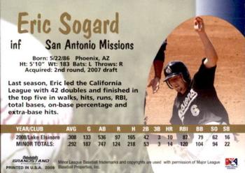 2009 Grandstand San Antonio Missions #NNO Eric Sogard Back