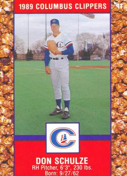 1989 Columbus Clippers Police #11 Don Schulze Front