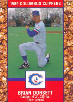 1989 Columbus Clippers Police #12 Brian Dorsett Front