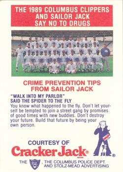 1989 Columbus Clippers Police #13 Bob Geren Back