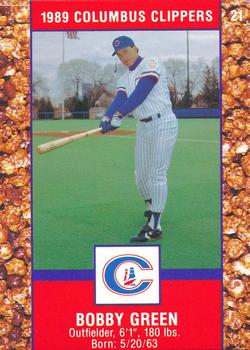 1989 Columbus Clippers Police #21 Bobby Green Front