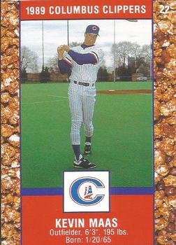 1989 Columbus Clippers Police #22 Kevin Maas Front