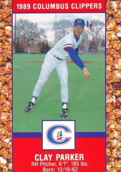 1989 Columbus Clippers Police #9 Clay Parker Front