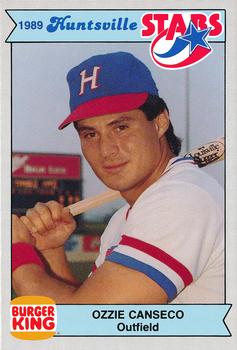 1989 Burger King Huntsville Stars #NNO Ozzie Canseco Front