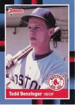 1988 Donruss Boston Red Sox Team Collection #297 Todd Benzinger Front