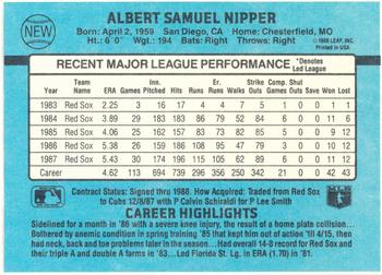 1988 Donruss Chicago Cubs Team Collection #NEW Al Nipper Back