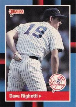 1988 Donruss New York Yankees Team Collection #93 Dave Righetti Front