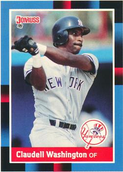 1988 Donruss New York Yankees Team Collection #340 Claudell Washington Front