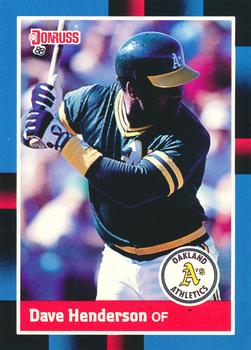 1988 Donruss Oakland Athletics Team Collection #NEW Dave Henderson Front